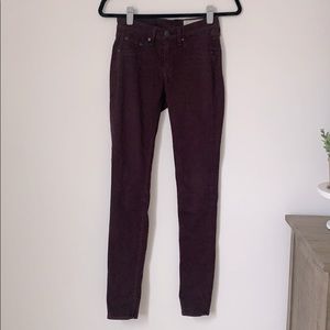 Rag & bone skinny legging mulberry color jeans